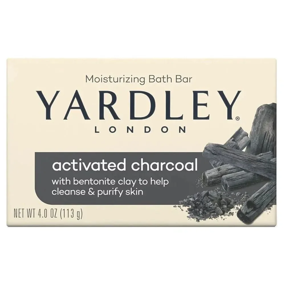 Yardley London‎ Activated Charcoal Moisturizing Bath Bar Soap 4oz/2 Pack